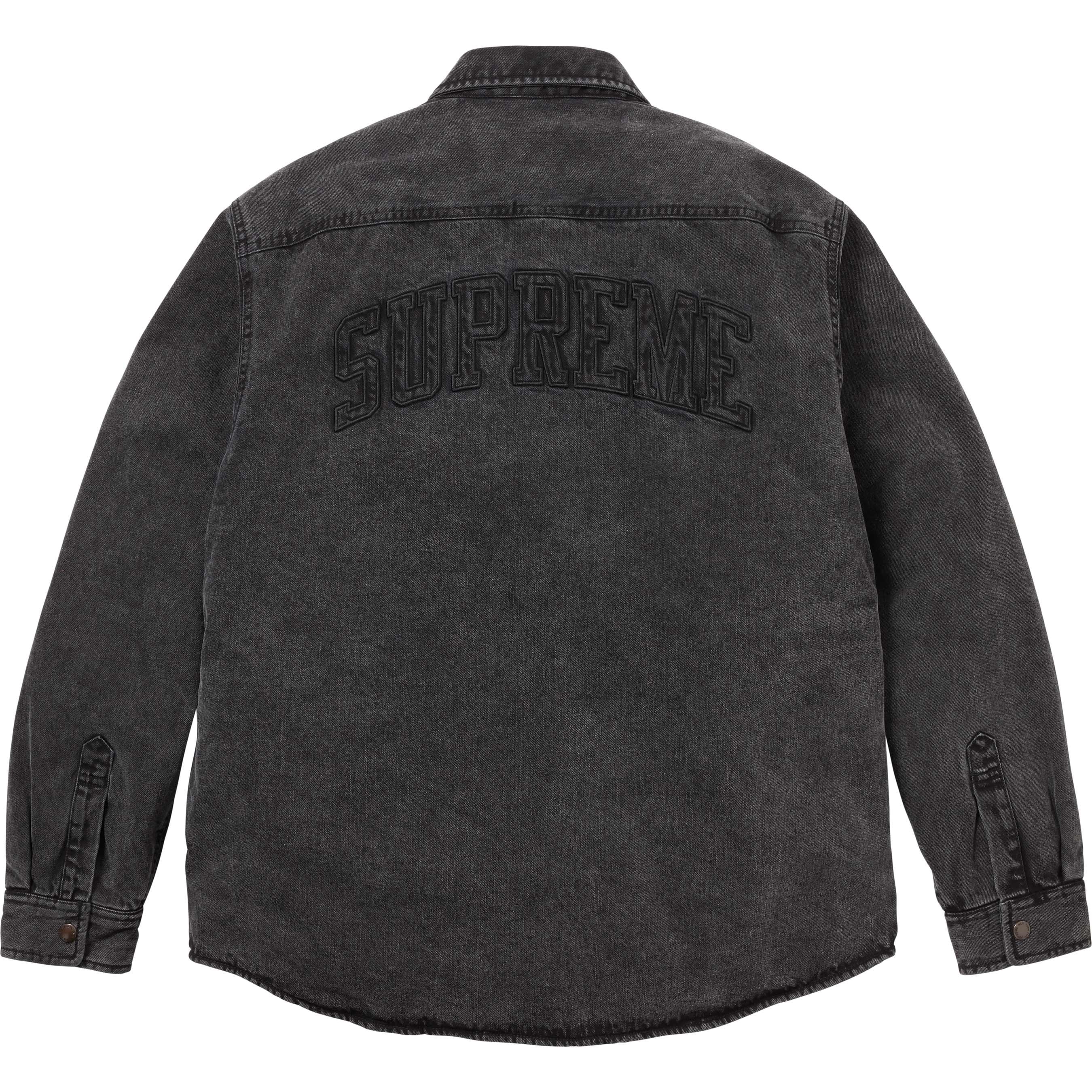 Shearling Lined Denim Work Shirt view 7